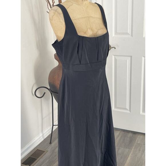 Calvin Klein Satin Maxi Dress Black XS Sleeveless Sweetheart Neckline Formal - Picture 3 of 14